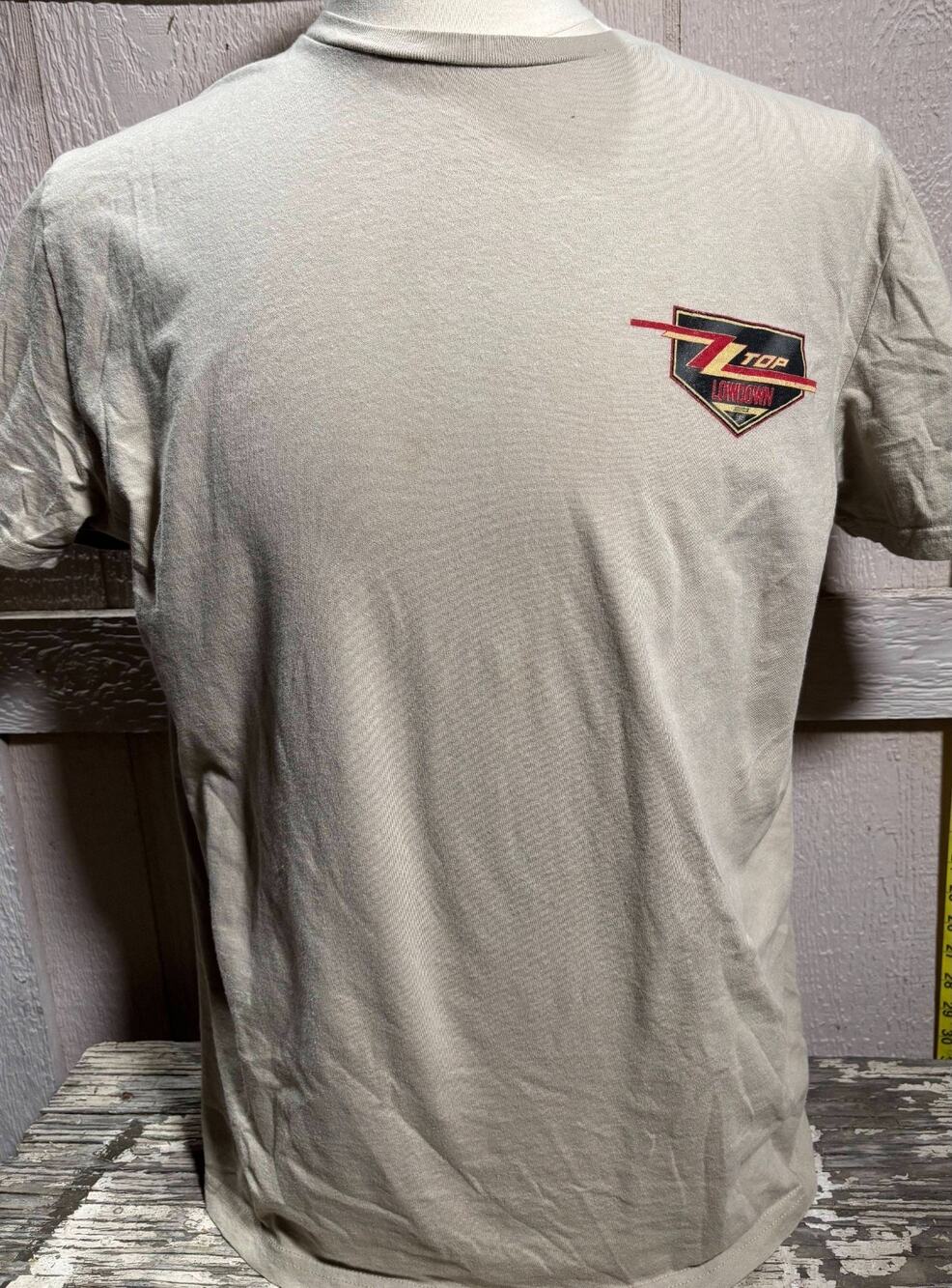 ZZ TOP Low Down Tan T Shirt Size XL rock concert band tour shirt